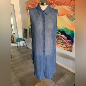 Chico’s Shirt Dress Sheer 8
